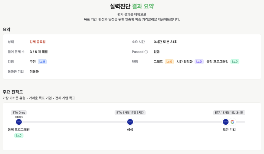 코딩 실력 진단